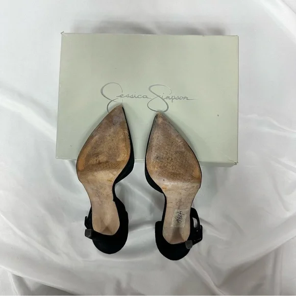 JESSICA Simpson Suede Heels I Black I Size 8.5M - Picture 5 of 6